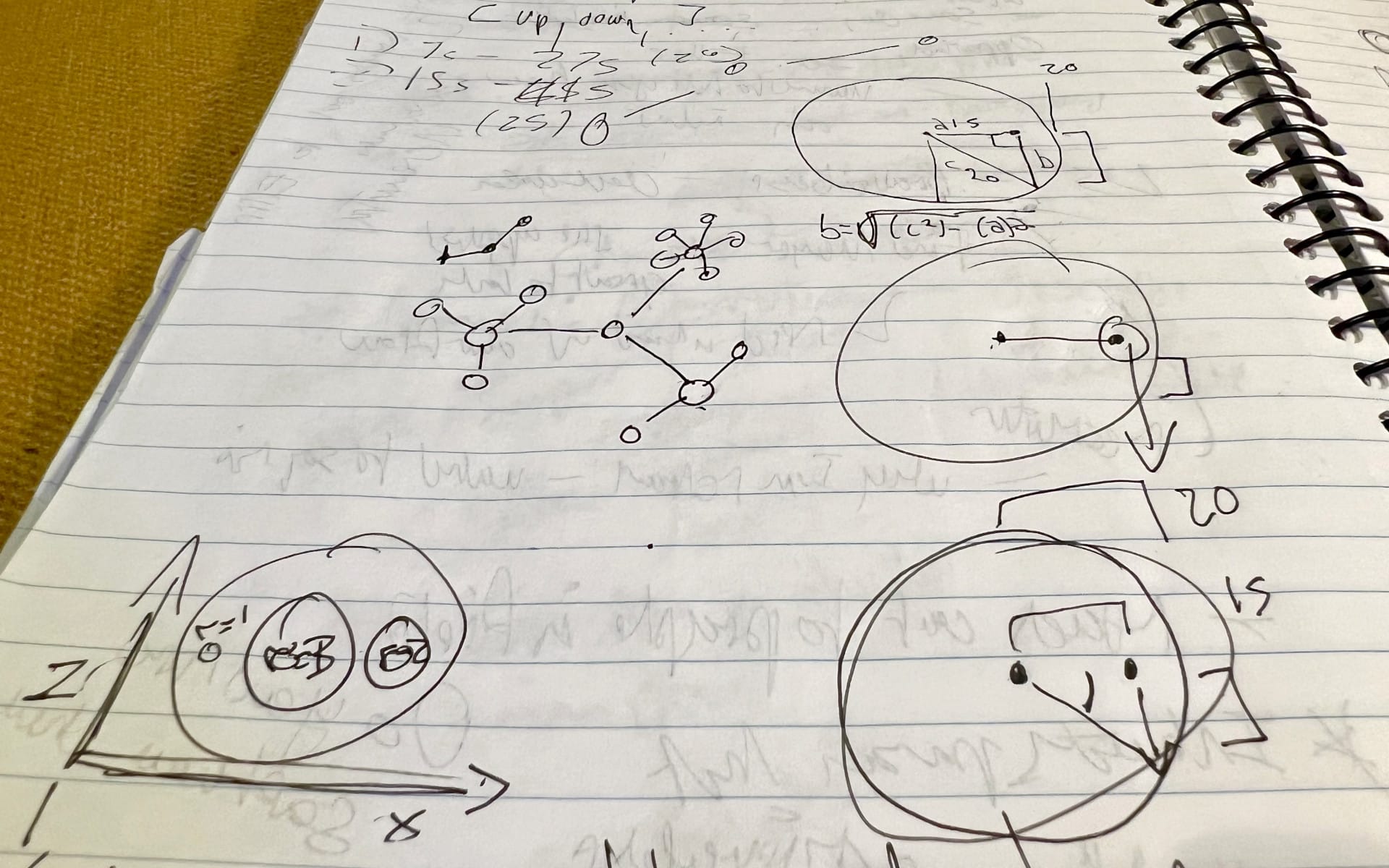A notebook page where I was working through the problem.